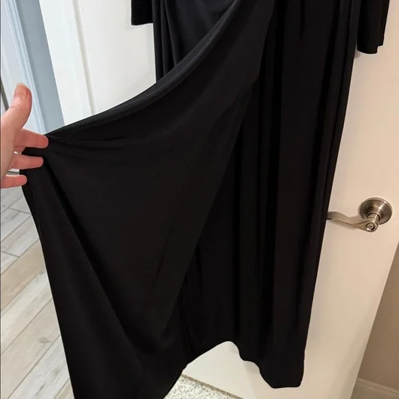 Elegant Black Long Sleeve Dress Ralph Lauren 14 - Picture 6 of 10